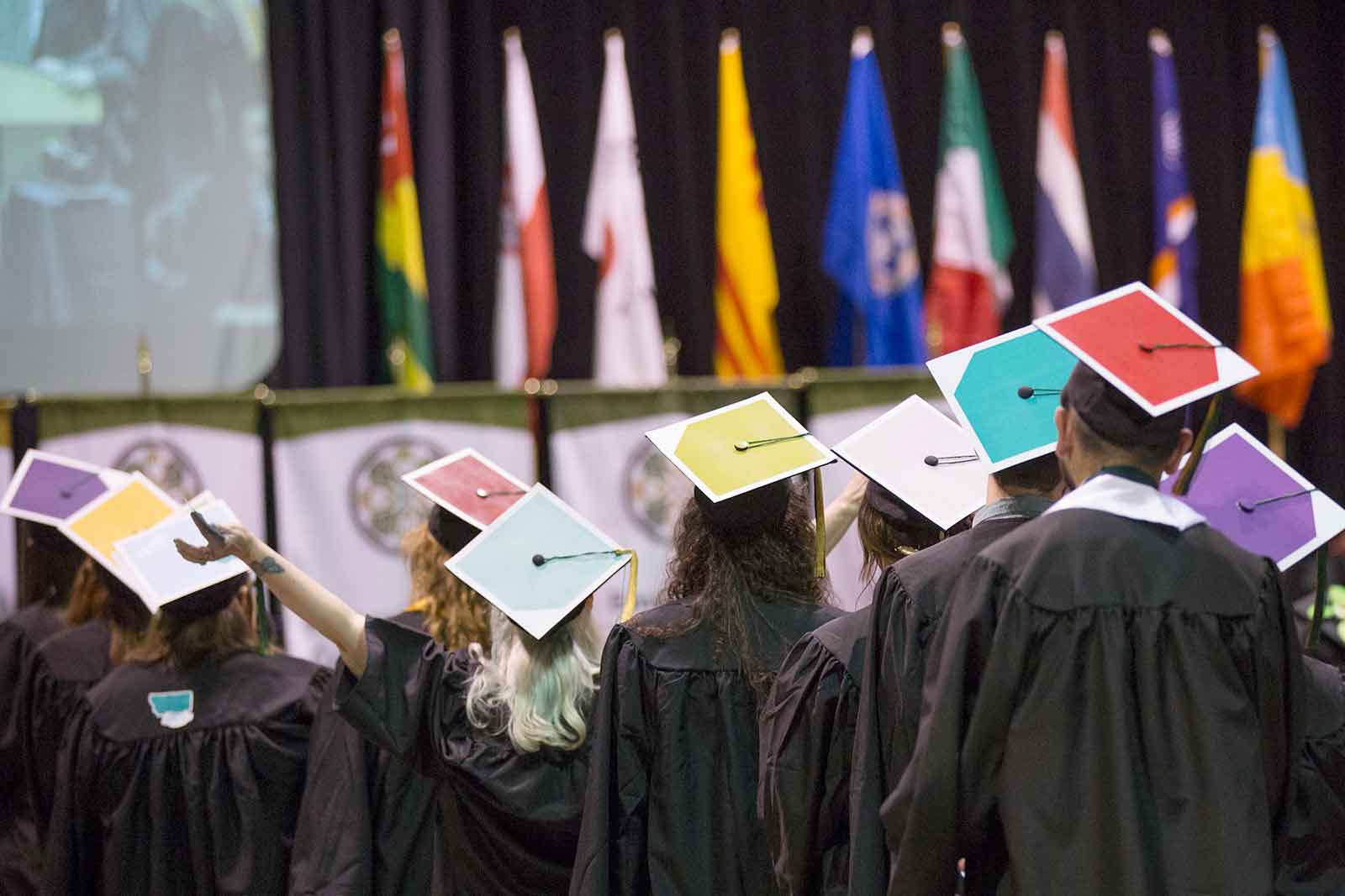 Students at graduation
